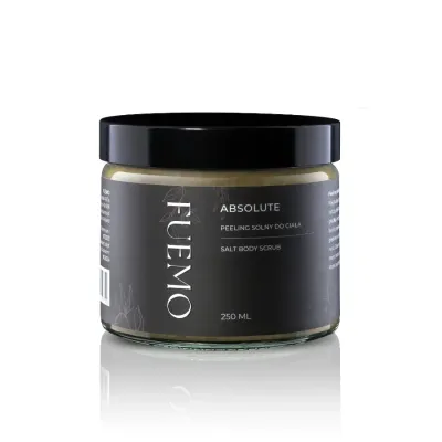 Скраб для тела Fuemo Absolute солевой, с маслами макадамии, миндаля и арганы, апельсин и ваниль, 250 мл