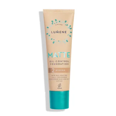 Тональный крем Lumene MATTE 2 Medium матирующий, SPF 20, матовый финиш, 30 мл