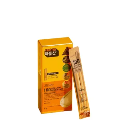 Сыворотка для лица VT Cosmetics 100 VITA-LIGHT REEDLE SHOT с микроиглами, выравнивающая тон, ампулы, 10 шт по 2 мл