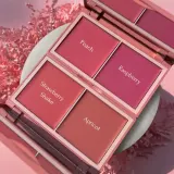 Румяна кремовые Dessi Cosmetics 01 палетка из двух оттенков, растушёвываются, сияющий финиш — фото 3