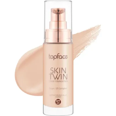 Тональный крем Topface Skin Twin Cover Foundation плотное покрытие, сатиновый финиш, SPF 20, оттенок 002, 32 мл