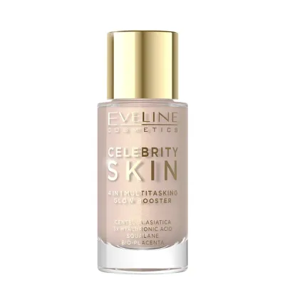 База под макияж Eveline Cosmetics Celebrity Skin Glow Booster 01N Universal Light сияющая многофункциональная, 30 мл