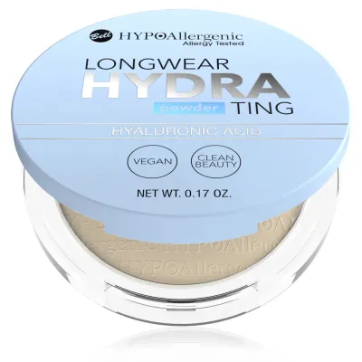 Пудра для лица Bell HYPOAllergenic Longwear Hydrating Powder компактная с гиалуроновой кислотой, гипоаллергенная, 5 г