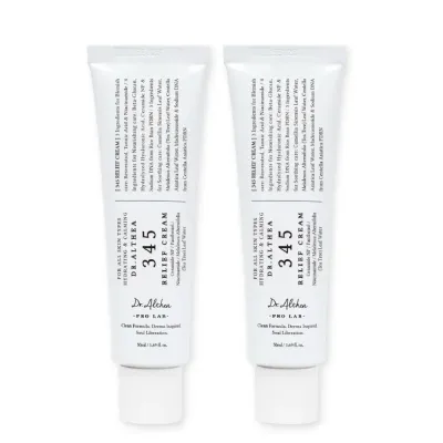 Крем для лица Dr.Althea 345 Relief Cream с ресвератролом успокаивающий восстанавливающий, набор 2 шт. по 50 мл