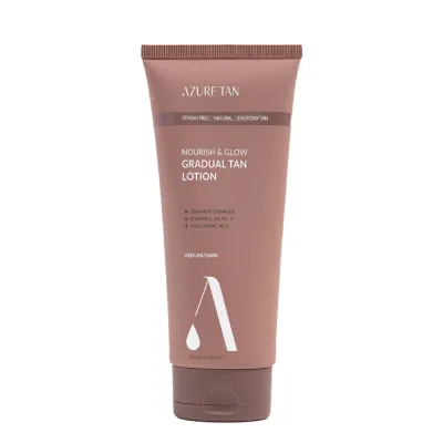 Бальзам для тела Azure Tan Nourish & Glow Medium/Dark с эффектом постепенного автозагара, 200 мл