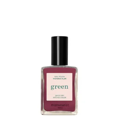 Лак для ногтей Manucurist Green VICTORIA PLUM глубокий сливовый, веганская формула, 15 мл
