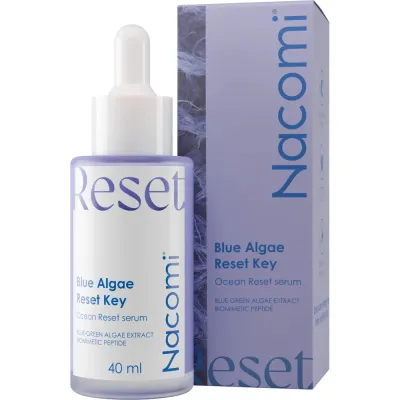 Сыворотка для лица Nacomi Blue Algae Reset Key Renewal обновляющая с синими водорослями, для тусклой кожи, 40 мл