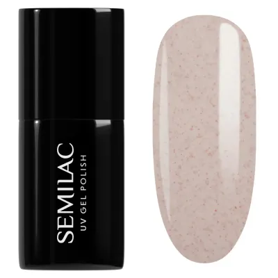 Гель-лак Semilac Inner Glow Rose Stracciatella 963 бежевый с розово-медными хлопьями, плотное покрытие, 7 мл