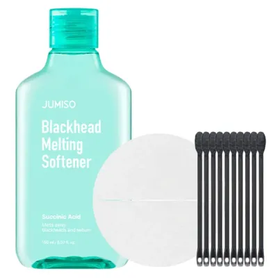 Средство для лица Jumiso Blackhead Melting Softener от чёрных точек и расширенных пор, набор с дисками и палочками, 150 мл