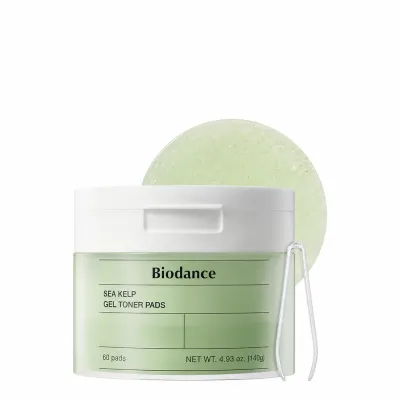 Пэды для лица Biodance Sea Kelp Gel Toner Pads тонизирующие гелевые успокаивающие с ламинарией, 60 шт