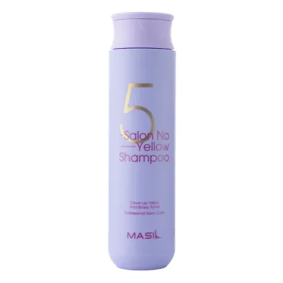 Шампунь для волос MASIL 5 Salon No Yellow тонирующий против желтизны, для блонд и осветлённых волос, 300 мл