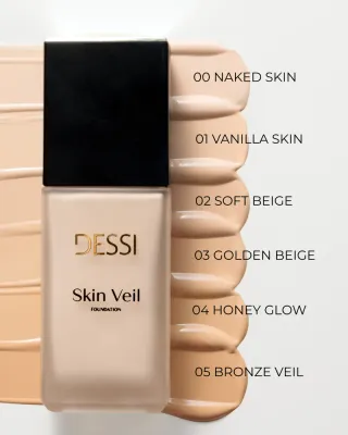 Тональный крем Dessi Cosmetics SKIN VEIL Naked Skin 01 сатиновый, для светлой кожи, 30 мл