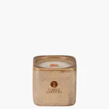 Свеча ароматическая Lubicz Gardens Amber Bloom квадратная, соевый воск, деревянный фитиль, фрезия, кардамон и амбра, около 28 часов, 180 г — фото 2