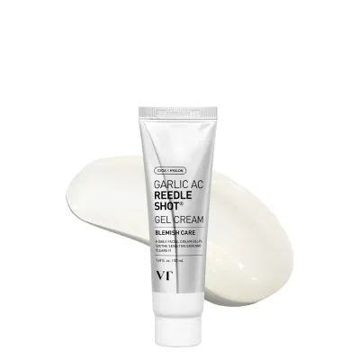 Крем-гель для лица VT Cosmetics Garlic AC Reedle Shot успокаивающий, с микроиглами и салициловой кислотой, для проблемной кожи, 50 мл