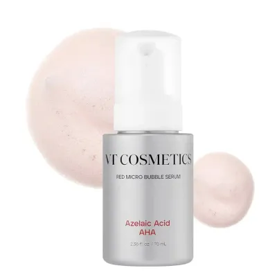 Сыворотка для лица VT Cosmetics Micro Bubble Red с азелаиновой и гликолевой кислотой AHA, для проблемной кожи, 70 мл