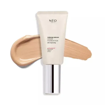 Тональная основа для лица NEO MAKE UP Intense Serum Foundation 02 ухаживающая, натуральный финиш, 30 мл