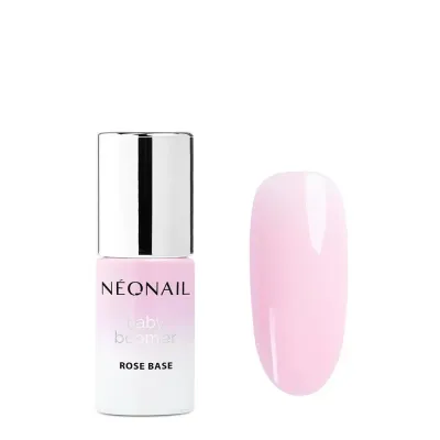 База под гибридный лак NEONAIL UV Gel Polish Baby Boomer Rose Base полупрозрачная розовая, для френча и беби бумер, 7,2 мл