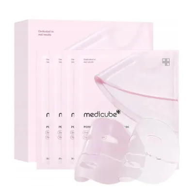 Маска для лица Medicube PDRN Pink Collagen Gel Mask гелевая с коллагеном и пептидами, набор 10 шт