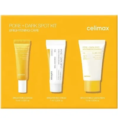 Набор для лица celimax Pore+Dark Spot Brightening Kit сыворотка+крем+SPF, 10+7+10 мл