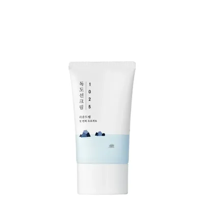 Крем солнцезащитный для лица ROUND LAB 1025 Dokdo Sunscreen SPF 50+ PA++++, без белых следов, некомедогенный, 50 мл