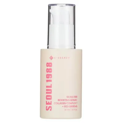 Сыворотка для лица K-Secret Seoul 1988 Boosting Serum с коллагеновым комплексом и красным женьшенем, укрепляющая, 30 мл