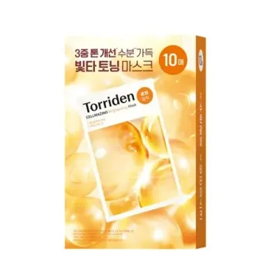 Маска тканевая для лица Torriden Cellmazing Brightening Mask для сияния и ровного тона, набор 10 шт
