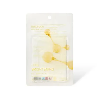 Маска для лица mixsoon Daily Mask Pack Friday Brightening тканевая, осветляющая, 10 шт