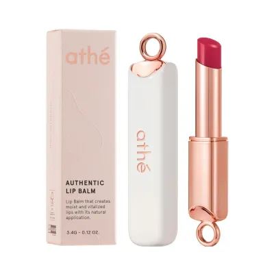 Бальзам для губ Athe Authentic Lip Balm оттеночный ухаживающий Alluring 12, база под помаду, 3,4 г