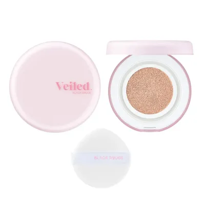 Кушон тональный Black Rouge Thin Layer Clear Cushion веганский, эффект soft-focus, полуматовый, SPF 50+ PA++++, оттенок Rosy, 14 г