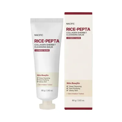 Бальзам для снятия макияжа Nacific Rice Pepta Collagen Sherbet с коллагеном и пептидами, 80 г
