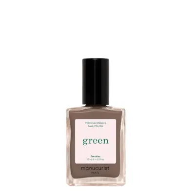Лак для ногтей Manucurist Green Freckles бежево-коричневый, плотное покрытие без блёсток, 15 мл