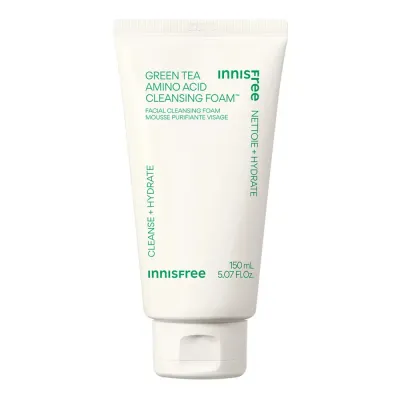 Средство для умывания innisfree Green Tea Amino Acid Cleansing Foam пенка с зелёным чаем и аминокислотами, 150 мл