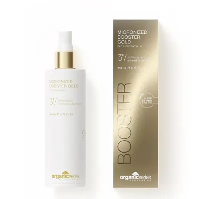 Бустер для лица Organic Series Micronized Booster Gold с микронизированным золотом, тоник-мист для сияния кожи, 200 мл