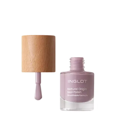Лак для ногтей Inglot Natural Origin глянцевый, пастельный лиловый, оттенок 005 Lilac Mood, 8 мл