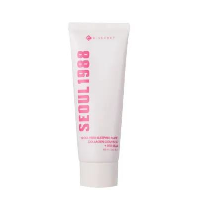 Маска косметическая K-Secret Seoul 1988 Collagen Complex 7 + Red Bean ночная восстанавливающая для лица, 60 мл