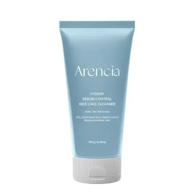Средство для умывания Arencia Hyssop Sebum Control Rice Cake Cleanser паста с иссопом для жирной и комбинированной кожи, 150 мл