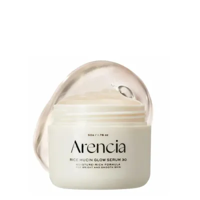 Сыворотка для лица Arencia Rice Mucin Glow Serum 30 с рисовым ферментом питательная для сияния, 50 г
