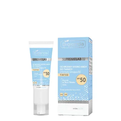 Крем для лица Bielenda Professional Supremelab Hydra Glow CC SPF 50 увлажняющий тонирующий, 40 мл
