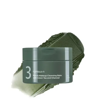 Средство для снятия макияжа Numbuzin No.3 Pore and Makeup Cleansing Balm бальзам с зелёным чаем и углём, 85 г