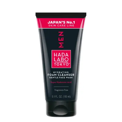Крем-пенка для лица Hada Labo Tokyo Men очищающая, с гиалуроновой кислотой, для мужчин, 150 мл