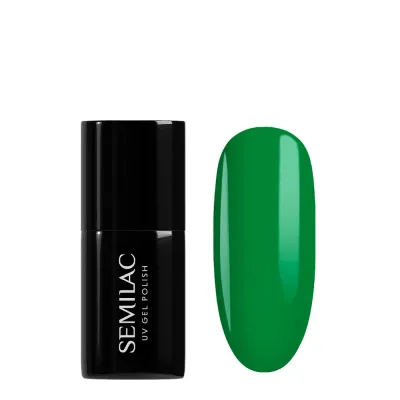 Гель-лак для ногтей Semilac Hailey Green 985 зелёный плотный, UV/LED, 7 мл