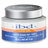 Гель строительный IBD Hard Builder Gel LED/UV Pink V розовый, самовыравнивающийся, полимеризация 60 секунд в LED-лампе, 56 г — фото 3