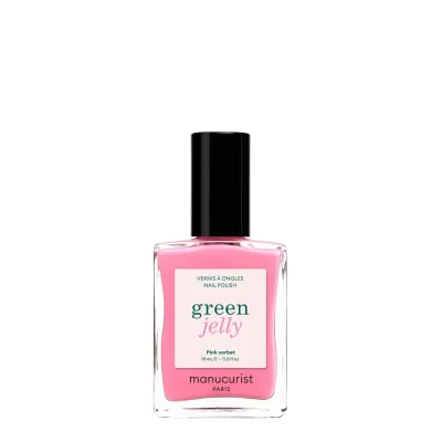 Лак для ногтей Manucurist Green Jelly Pink Sorbet розовый полупрозрачный, глянцевый финиш, 15 мл
