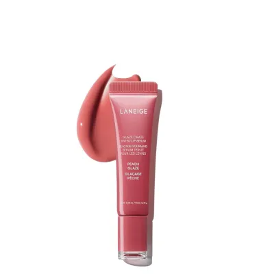 Сыворотка для губ LANEIGE Glaze Craze Tinted Lip Serum оттеночная, глянцевый финиш, оттенок Peach Glaze, 12 г
