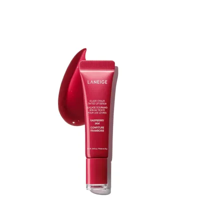 Серум для губ LANEIGE Glaze Craze Tinted Lip Serum Raspberry Jam оттеночный увлажняющий, стеклянное сияние, 12 г