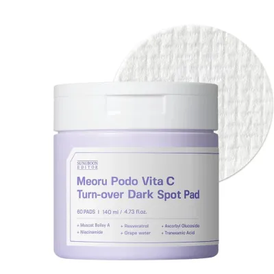 Пэды для лица Sungboon Editor Meoru Podo VitaC Dark Spot с витамином С, от пигментации, 60 шт, 140 мл