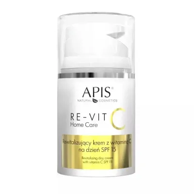 Крем для лица дневной Apis RE-VIT C с витамином С SPF 15, для тусклой кожи, антиоксидантный, 50 мл