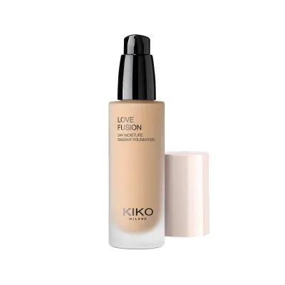 Тональный крем KIKO Milano Love Fusion 24H Moisture Radiant Foundation увлажняющий, тёплый оливковый подтон, 4WO Warm Olive, 30 мл