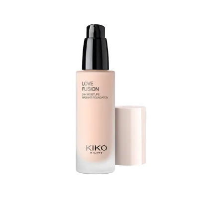 Тональный крем KIKO Milano Love Fusion 24H Moisture Radiant Foundation увлажняющий, нейтрально-розовый подтон, 1.5NR Neutral Rose, 30 мл