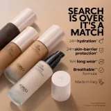 Тональный крем KIKO Milano Love Fusion 24H Moisture Radiant Foundation увлажняющий, нейтрально-розовый подтон, 5.5NR Neutral Rose, 30 мл — фото 6